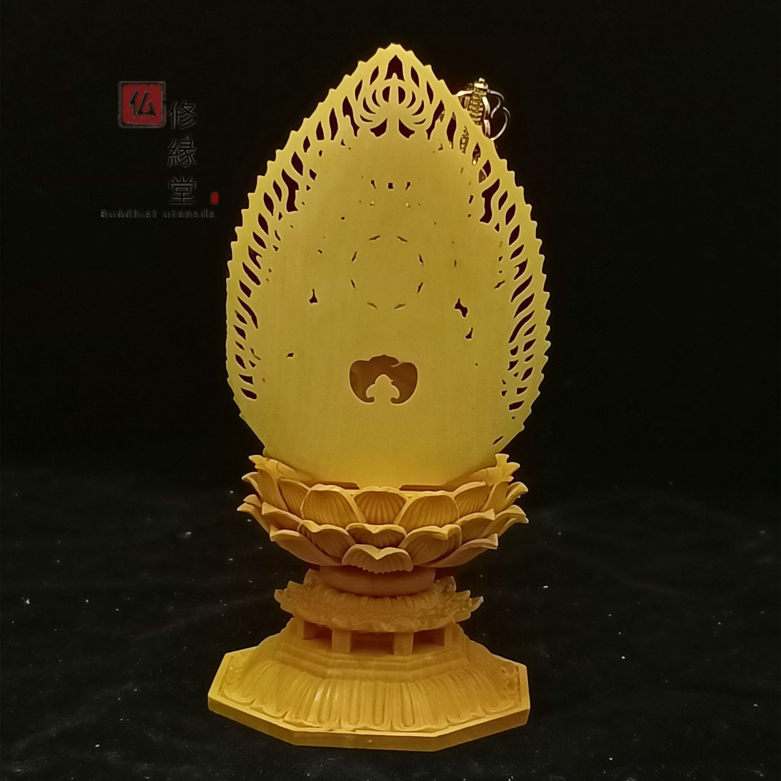 修縁堂】木彫り 仏像 地蔵王菩薩座像 総柘植材 精密彫刻 仏教美術 