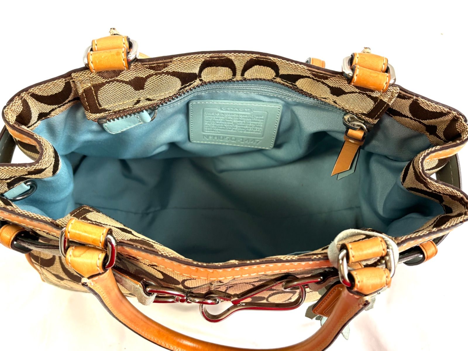 COACH コーチ トートバッグ №H05Q-1447 シグネチャー ミディアム 