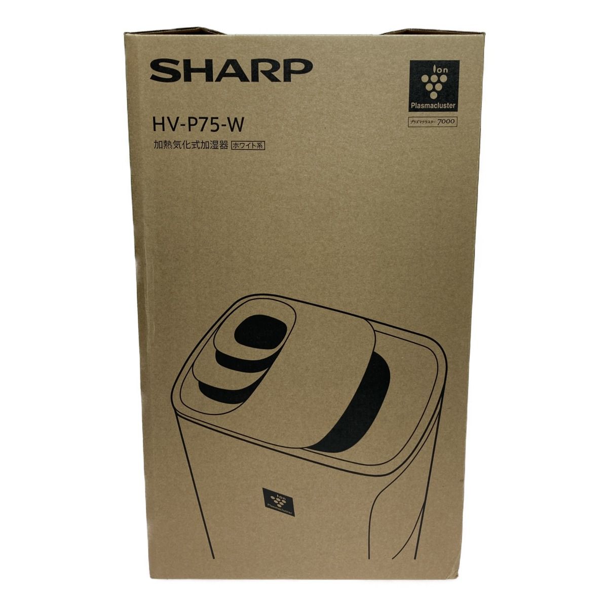 未使用 シャープ 加湿器 プラズマクラスター 7000 HV-P75-W