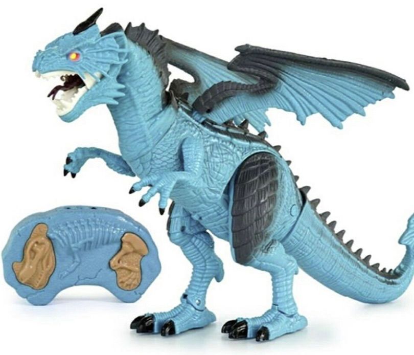 玩具 ドラゴン ラジコン 霧吐く レッドorブルー 特大 竜 龍 置物 鳴く