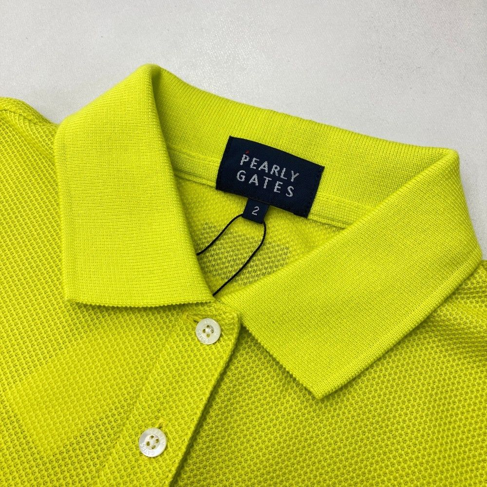 激安70%OFF！ サイズ 2 PEARLY GATES パーリーゲイツ モデル 半袖ポロシャツ イエロー系 240101278154 ゴルフウェア レディース ストスト