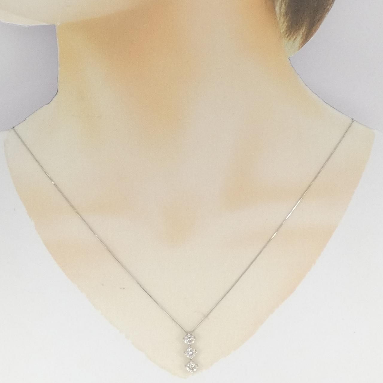 PT900/PT850 ダイヤモンド ネックレス 1.00CT - メルカリ
