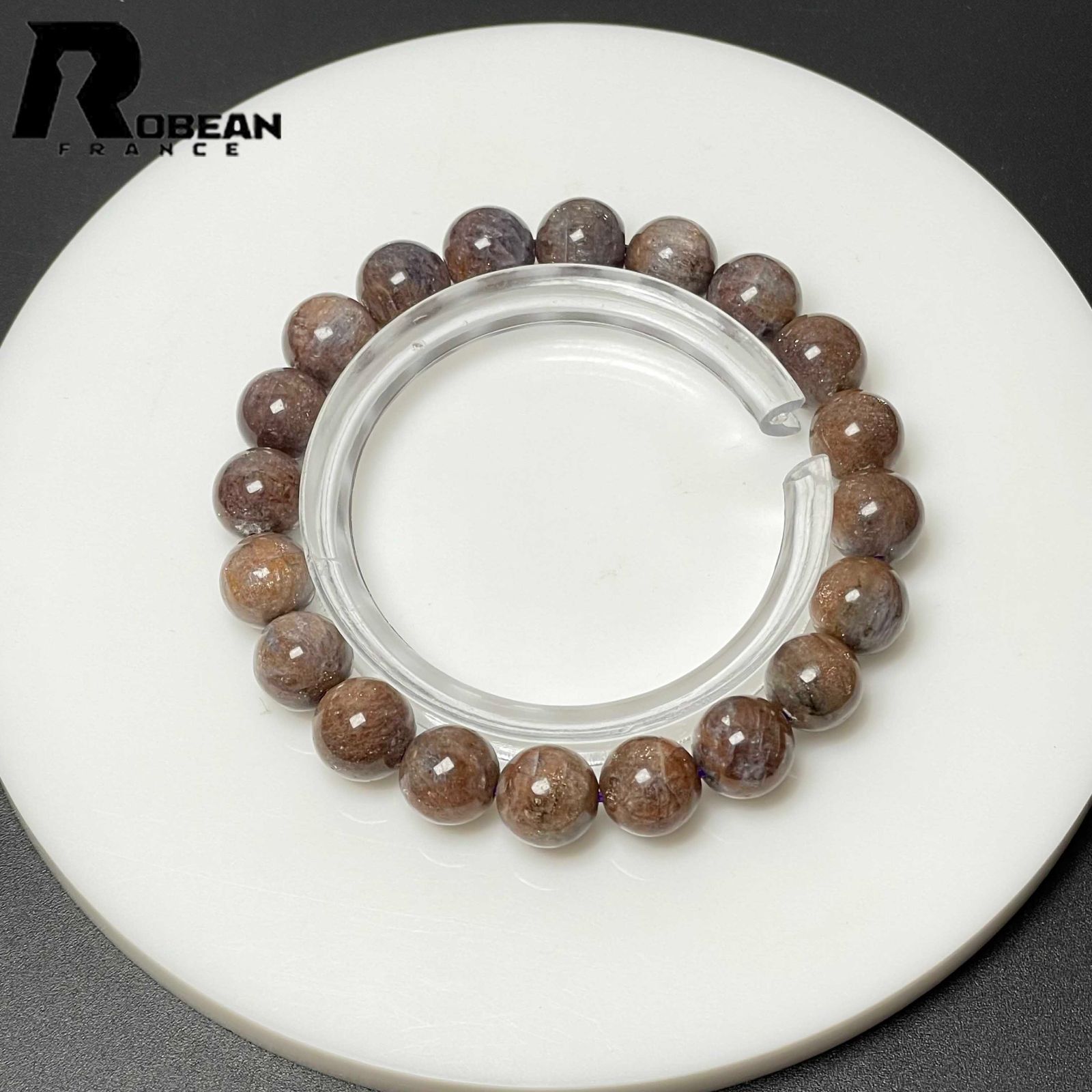 夢色 EU製 定価9万円 ROBEAN キラキラアイオライト パワーストーン ブレスレット 天然石 お守り プレゼント 9.3-9.8mm M0507158