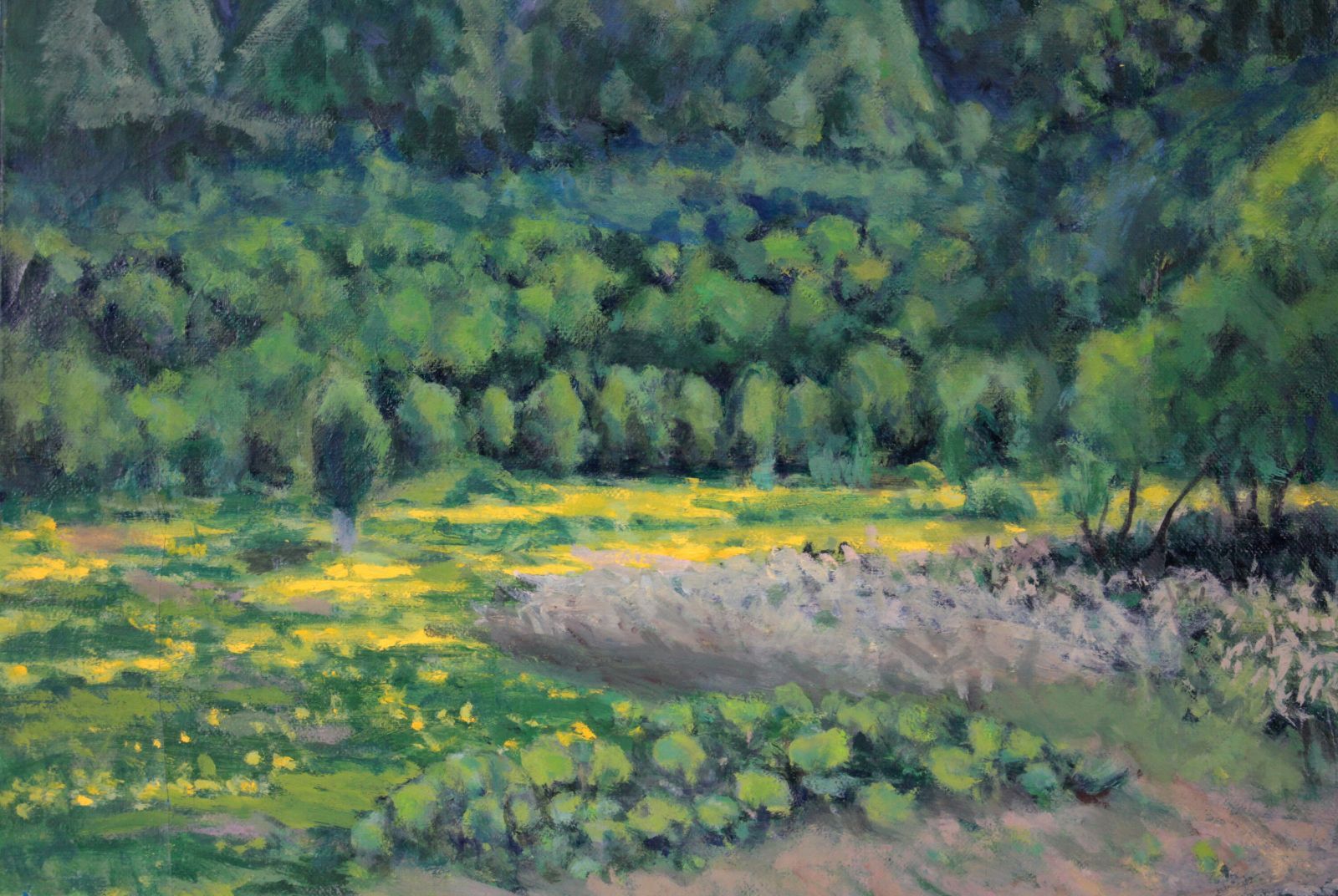 金澤 巌『タンポポの咲く頃（手稲山）』油彩画【真作保証】 絵画 金澤 巌『タンポポの咲く頃（手稲山）』油彩画【真作保証】 絵画