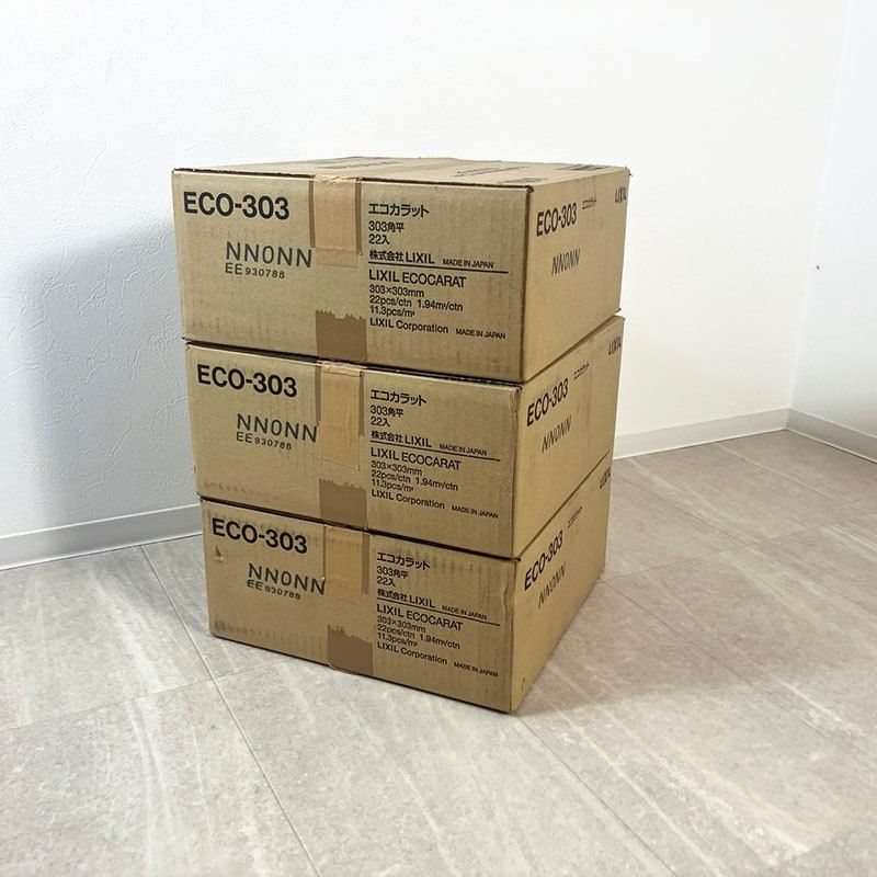 訳あり リクシル LIXIL 内装タイル エコカラット Fシリーズ ファインベース 303角平 ECO-303|NN0NN 3箱