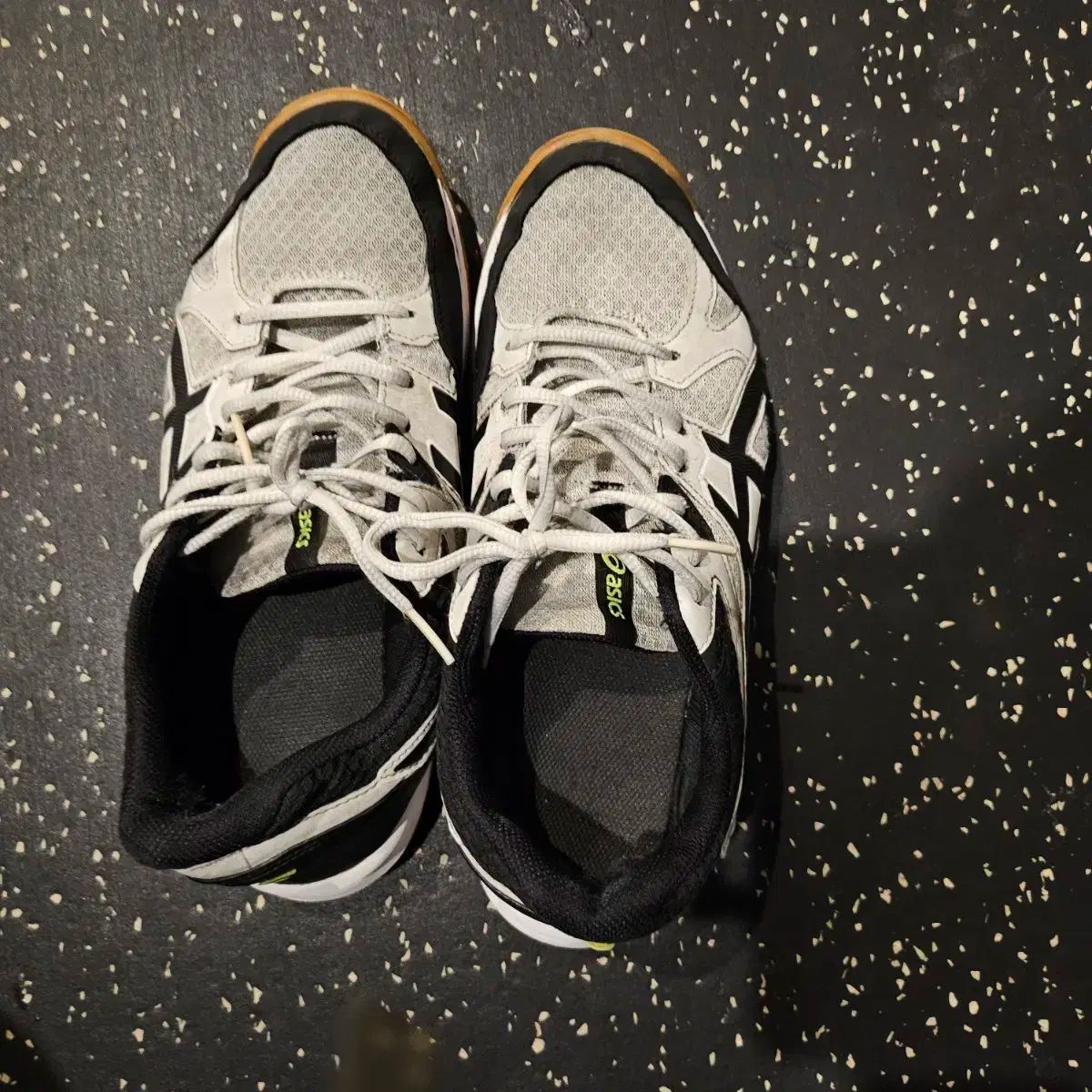 アシックス 卓球シューズ スニーカー グレー ブラック リーブレ cf 265 体大受験