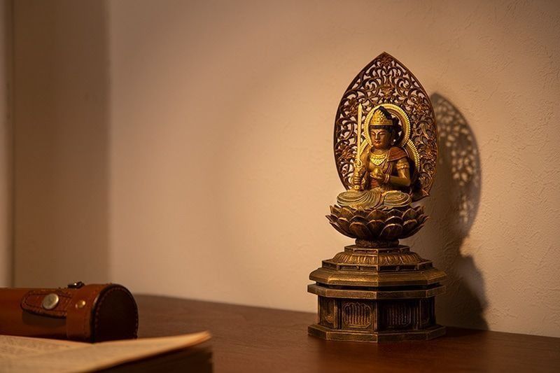 虚空蔵菩薩 丑 寅年の守護本 尊身丈2寸 古美彩色仕上げ 仏像