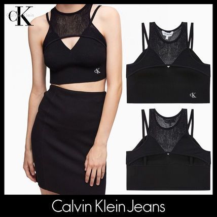 【CALVIN KLEIN】CKJ ニット タンクトップ ブラレット