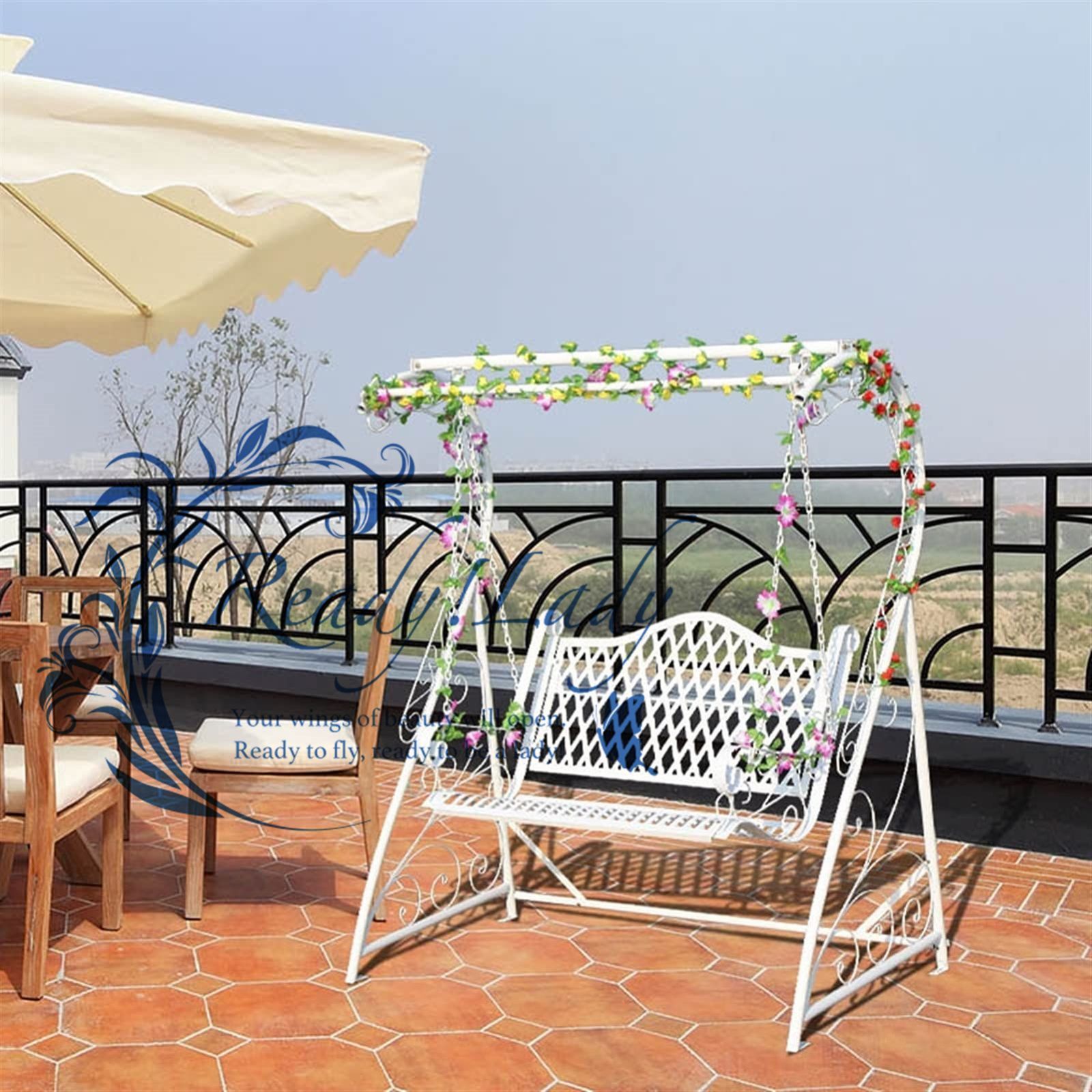 スタンド付き プリンセススイングベッド 屋外スイングチェア 大人用 ガーデンスイング 快適な屋外スイングチェアベンチ