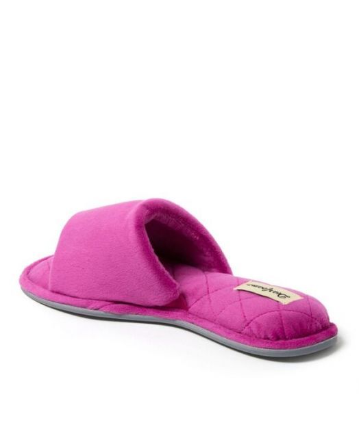 送料無料 ディアフォームズ レディース サンダル シューズ Women s Beatrice Microfiber Velour Shower Slide House Slipper Mystic purple