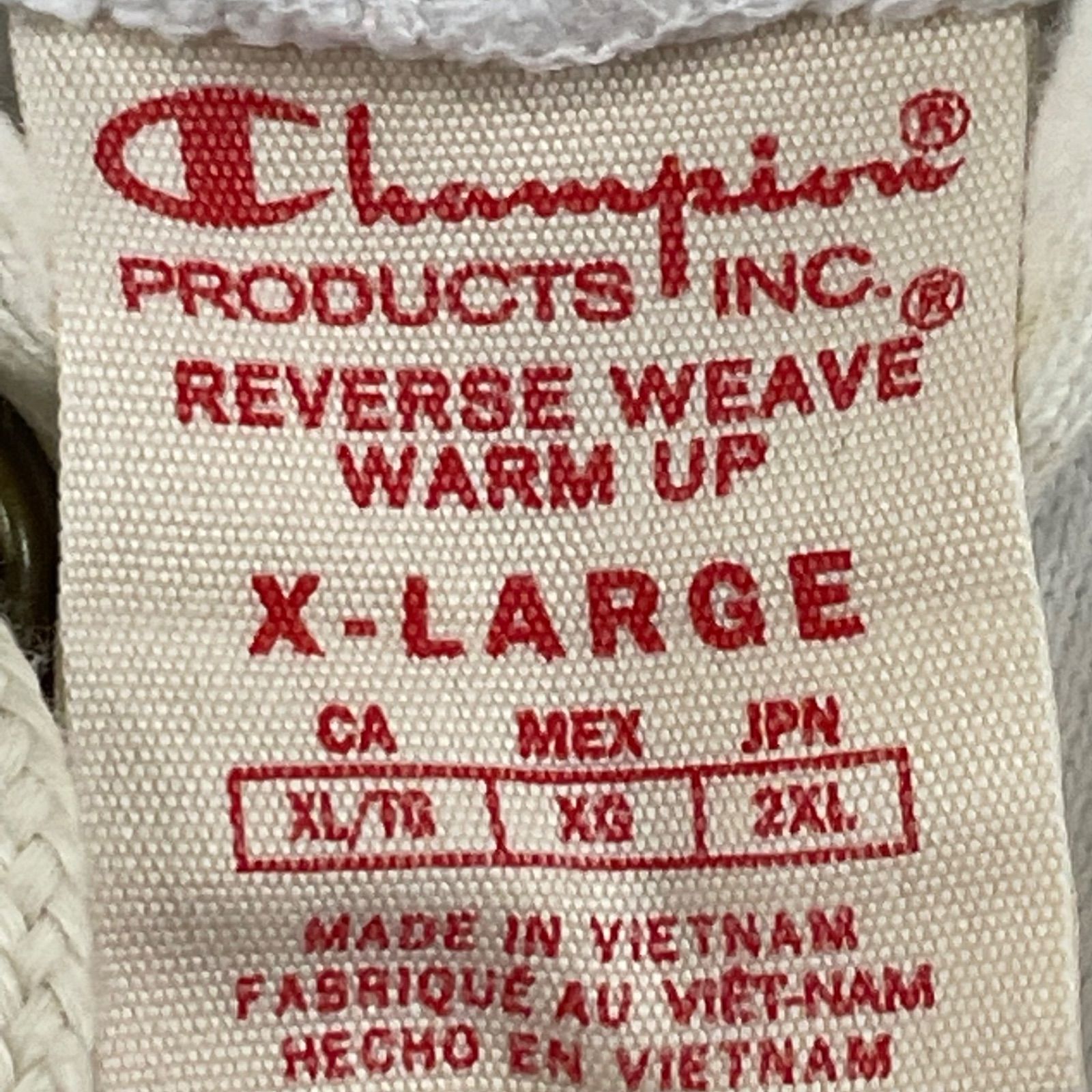 単色タグ 赤タグ 復刻 Champion Reverse Weave Warm Up Logo Hoodie