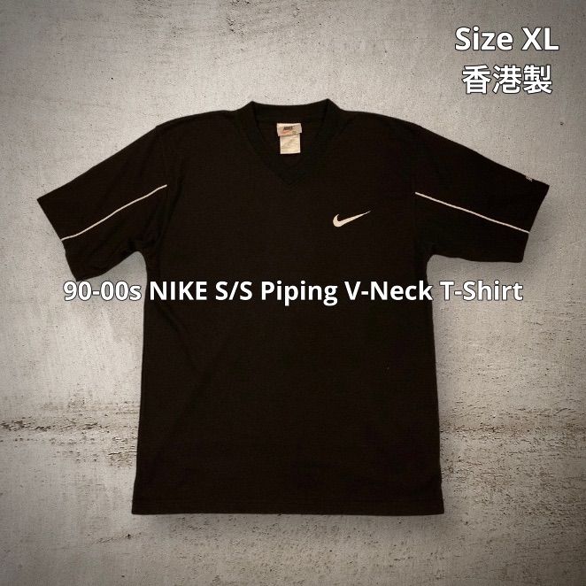 90-00s NIKE S/S Piping V-Neck T-Shirt ナイキ パイピングVネックT