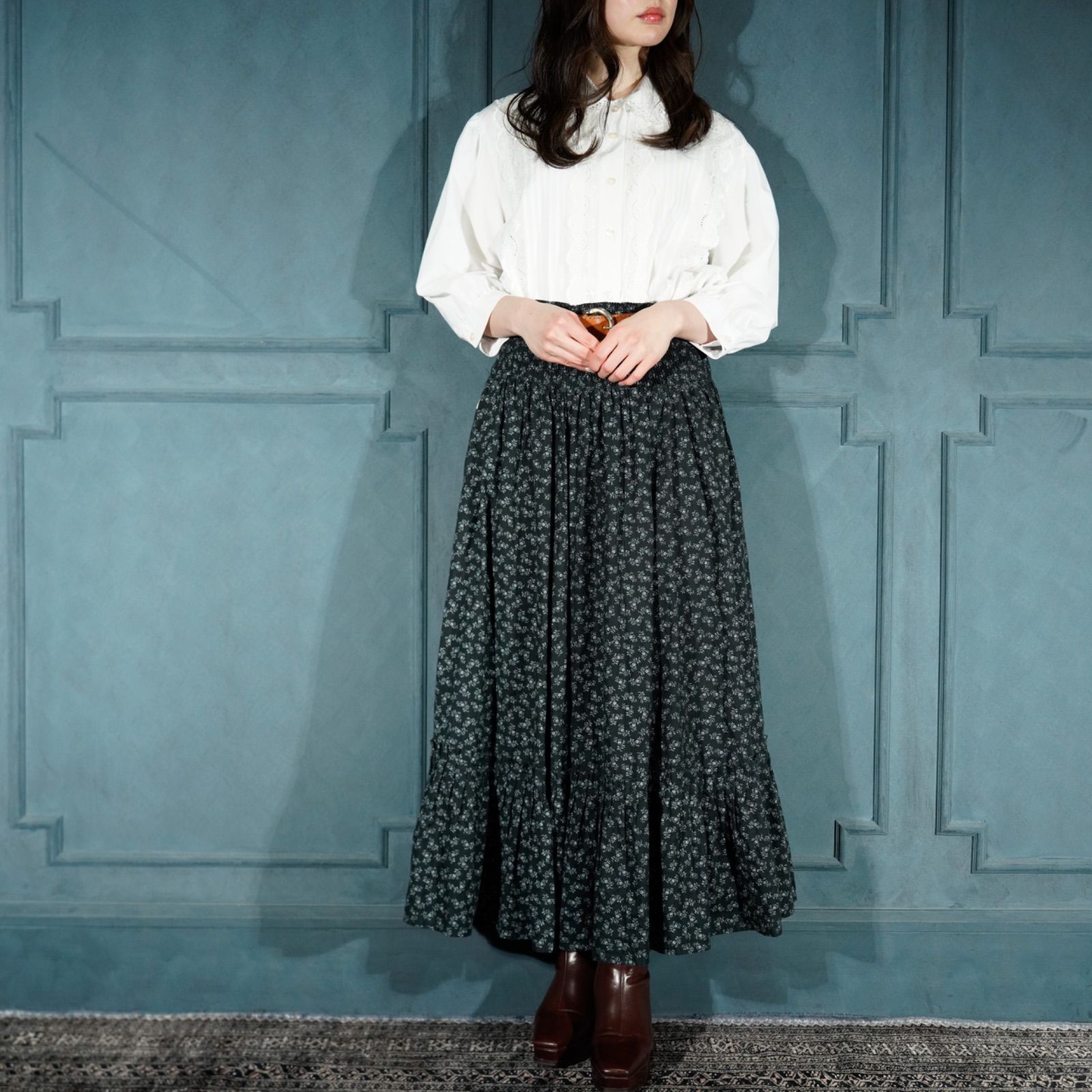 EU VINTAGE C&A LACE DESIGN BLOUSE/ヨーロッパ古着レース