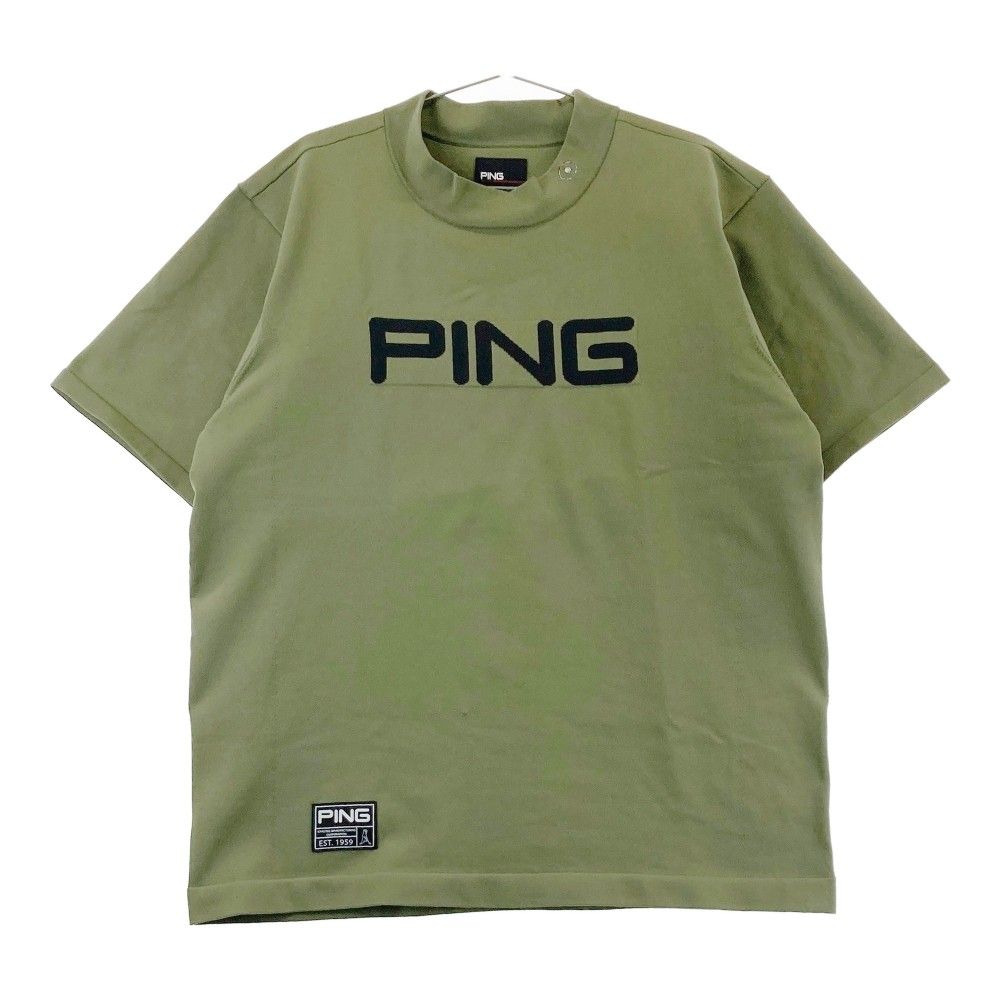 サイズ：3L PING ピン 2023年モデル モックネック 半袖ニット
