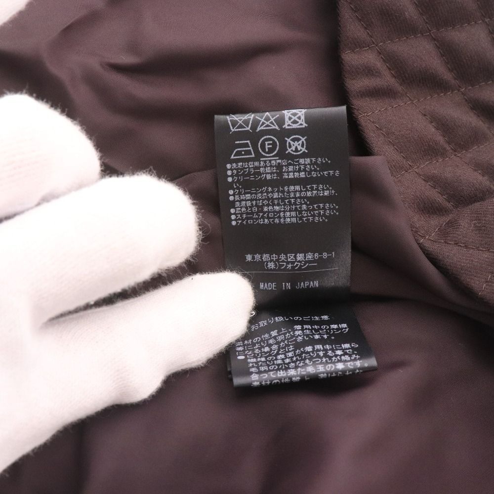 フォクシー スカート ボトムス キルティング ロゴプレート ひざ丈 レディース 40 M相当 チョコレート ブラウン ハンガー付き GULLKHAN_COM