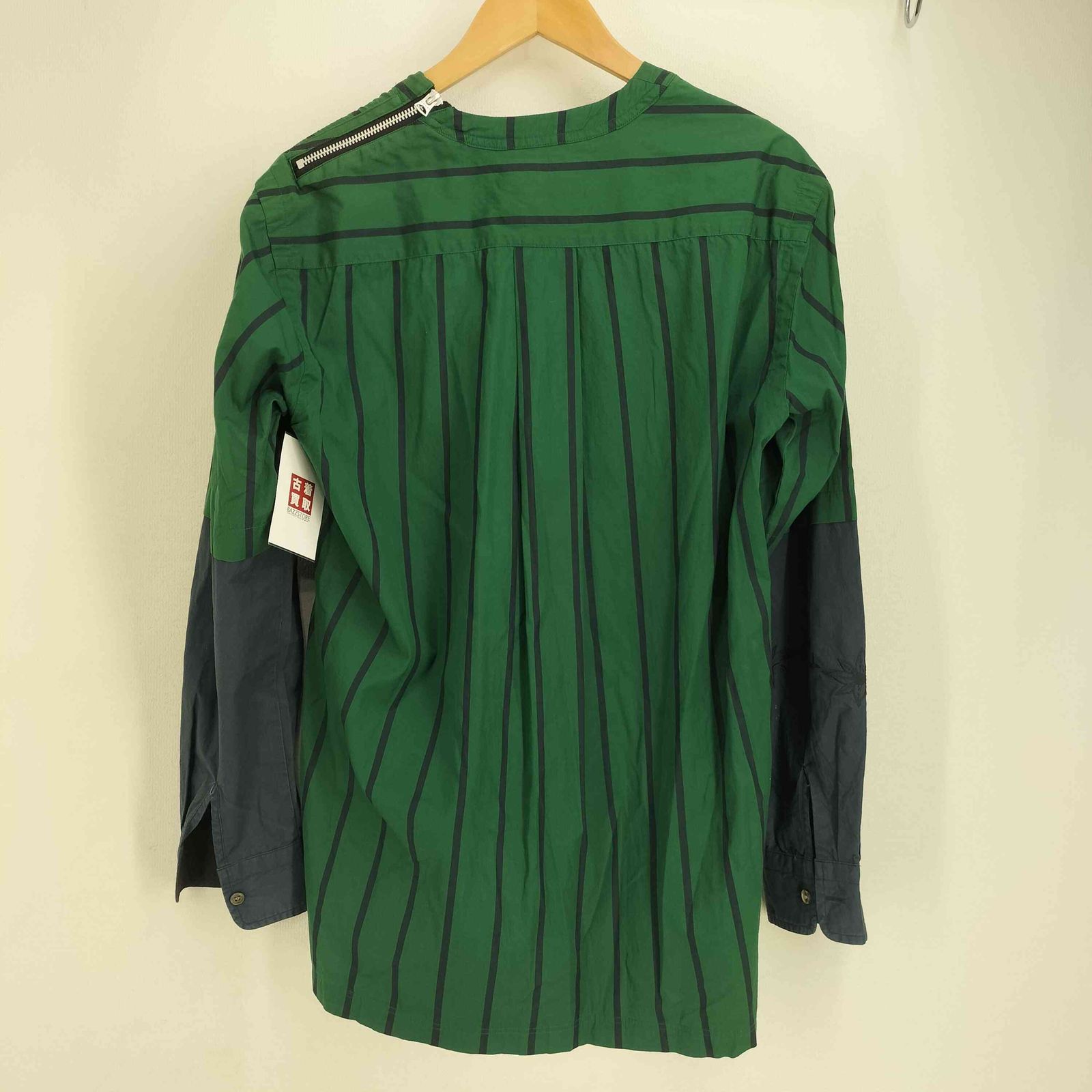 sacai 2019ss/フラワー刺繍レイヤードプルオーバーシャツ/長袖シャツ サカイ Sacai ×Dr.Woo 19ss フラワー刺繍レイヤードプルオーバー