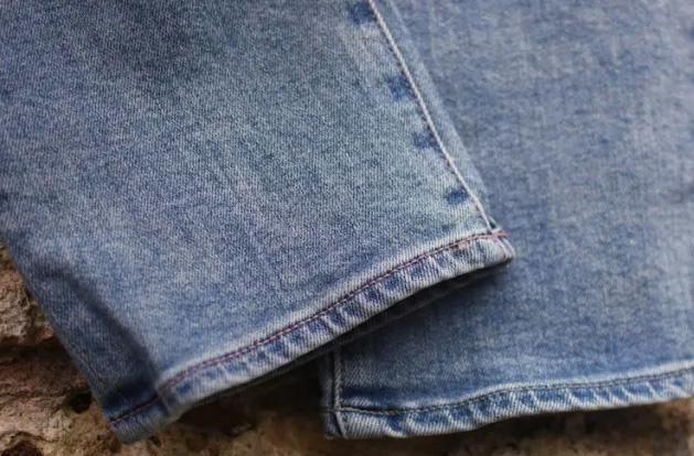 高品質□アレキサンダーリーチャン 膝加工 ストレッチ デニム