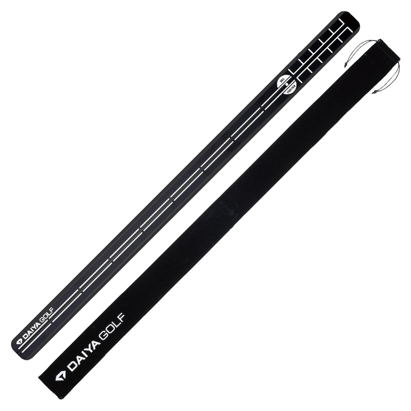 【迅速発送】ダイヤゴルフ(DAIYA GOLF) パットチェッカーロング 2種類の難易度で練習できる両面仕様 持ち運びに便利な収納袋付き パター練習器具 パット練習器具 レール ゴルフ練習器具 練習
