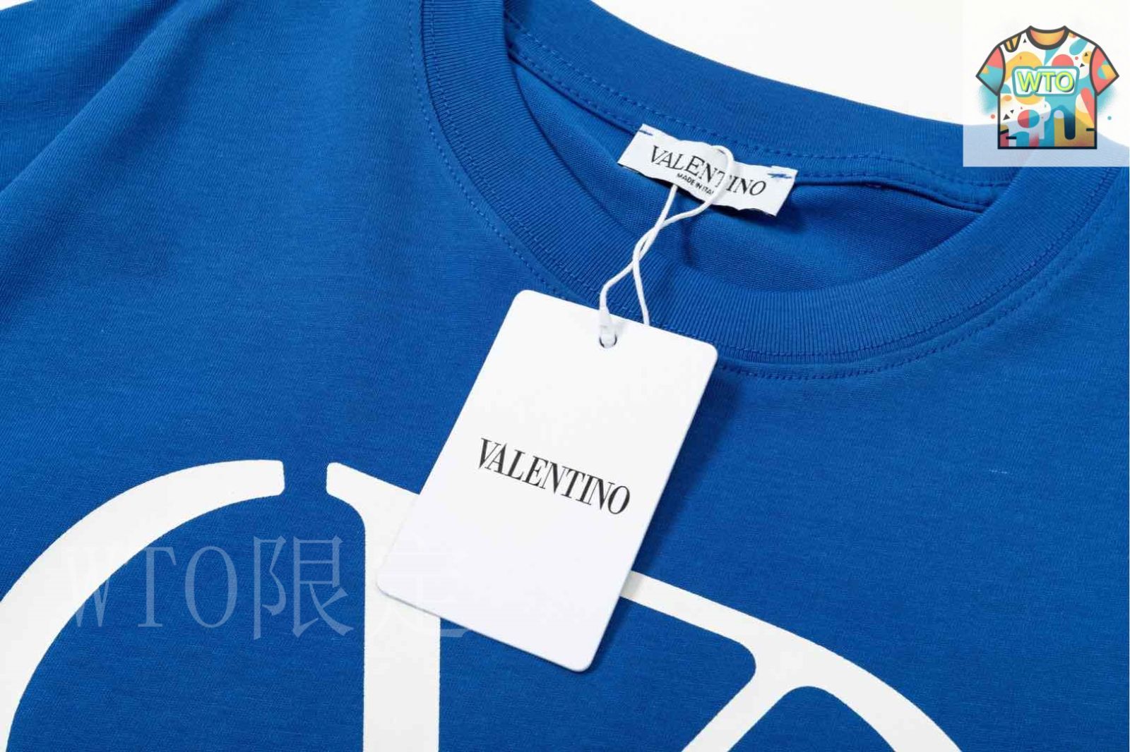 国内発送☆VALENTINO☆ロゴプリントL/S TEE/BLUE 今日特価】VALENTINO Logo Print T シャツ-3 - メルカリ