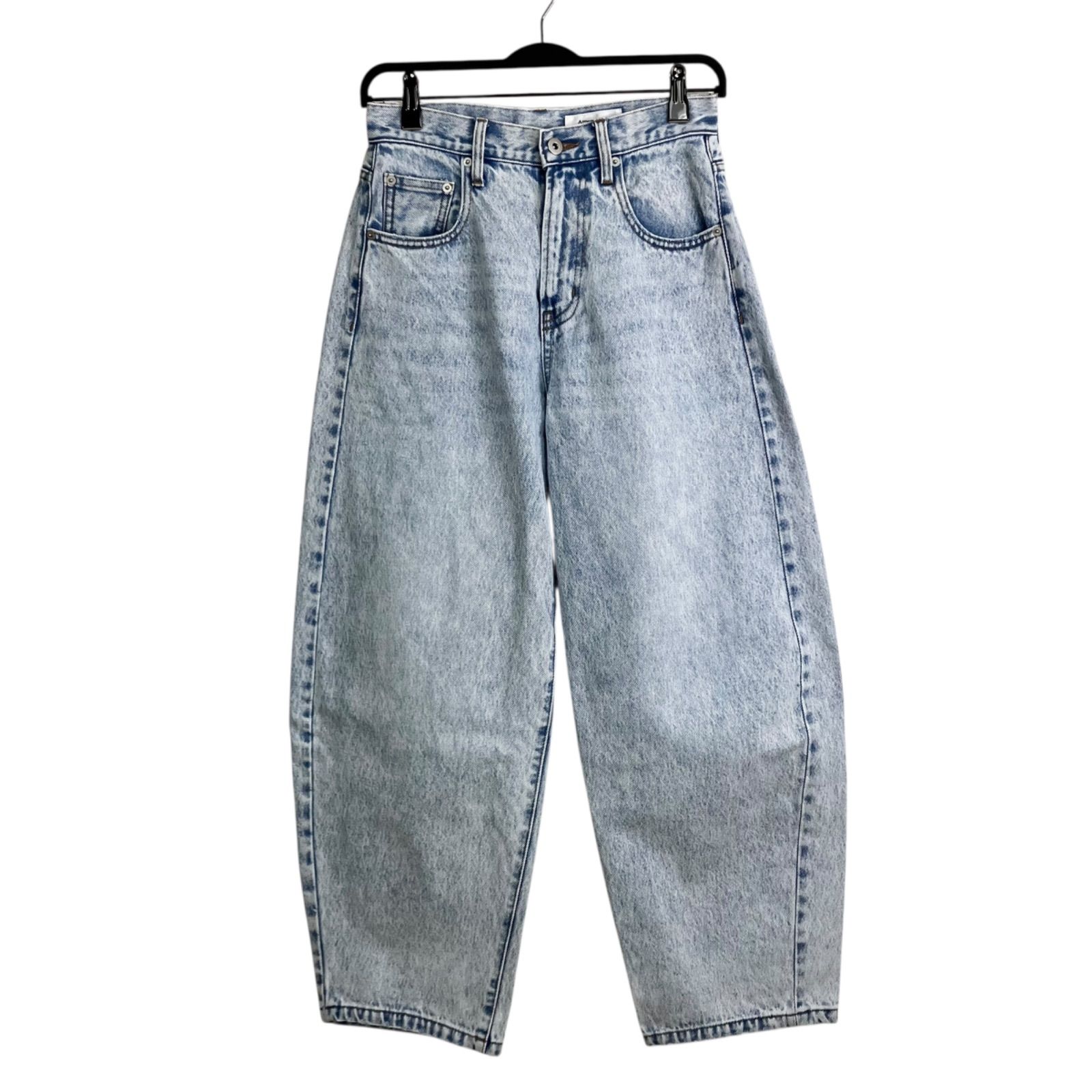 Arpege story カーブデニムパンツ 1 ライトブルー 水色 アルページュストーリー コットン 13276550