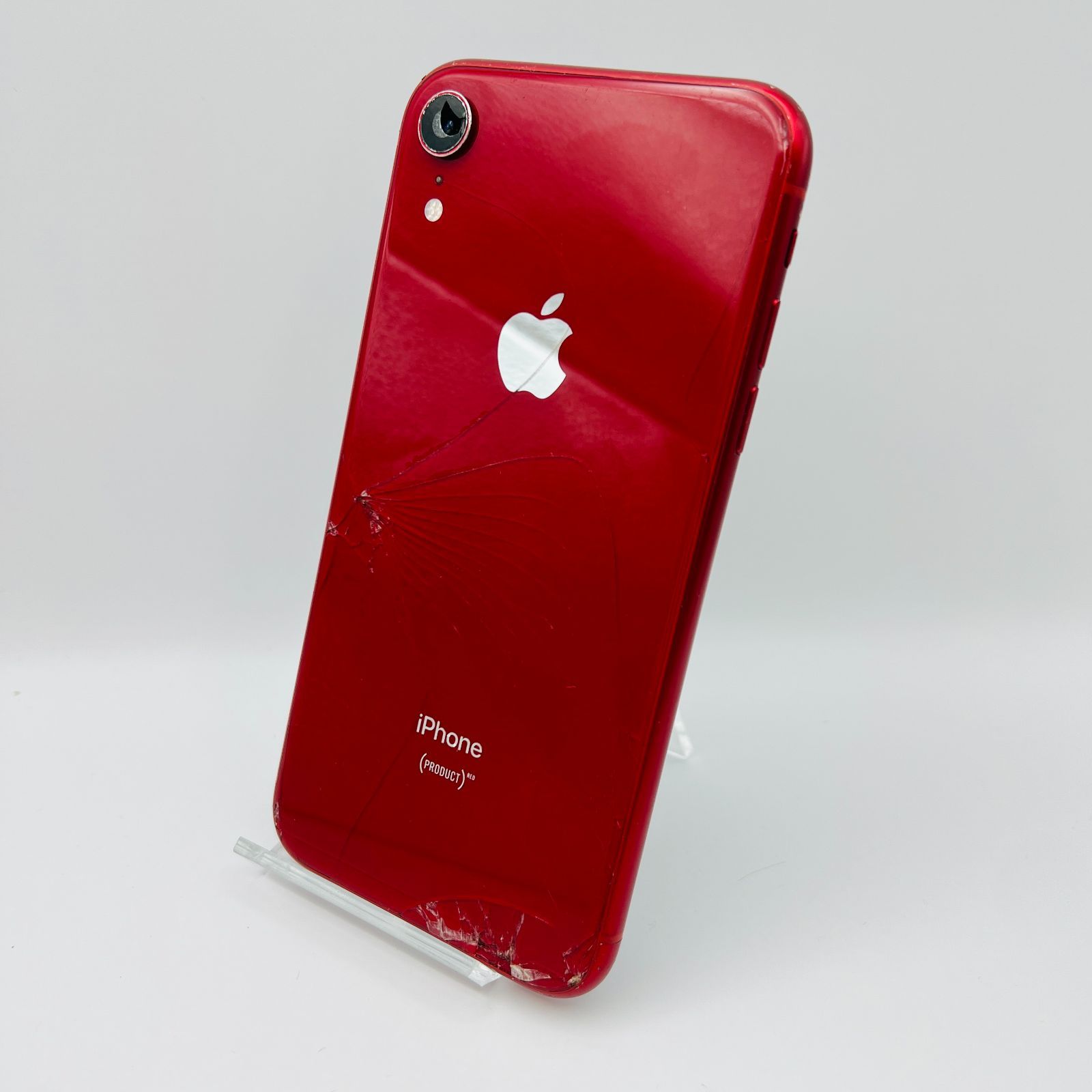 iPhone XR レッド 64 GB au ひび割れあり アップル リアル