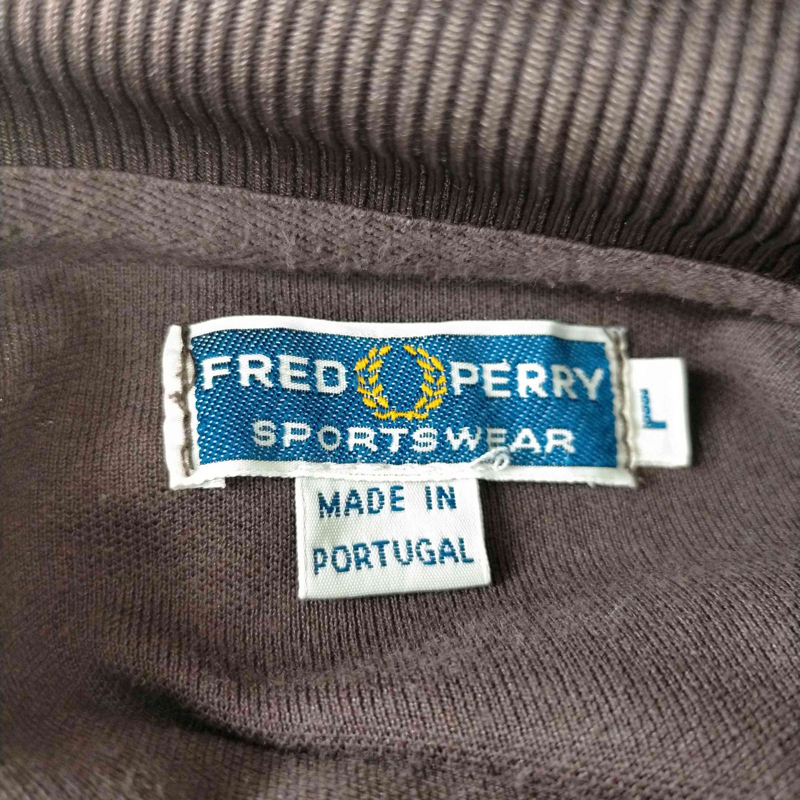 フレッドペリー サイドライン ポルトガル製 トラックジャケット L ネイビー FRED PERRY - フレッドペリー スポーツ トラックジャケット L