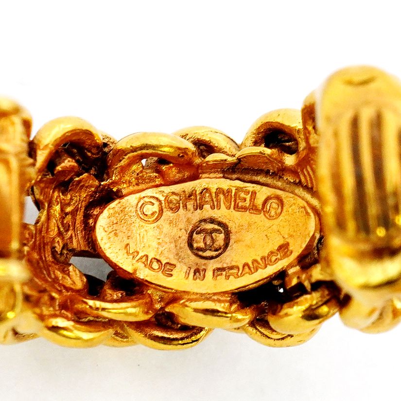 CHANEL フープ ロゴ イヤリング ヴィンテージ シャネル ゴールド CHANEL - □美品□ヴィンテージ□ シャネル ココ マーク