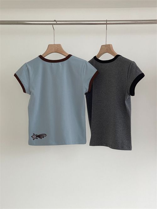 COYSEIO 水色 半袖Tシャツ 星刺繍 - メルカリ