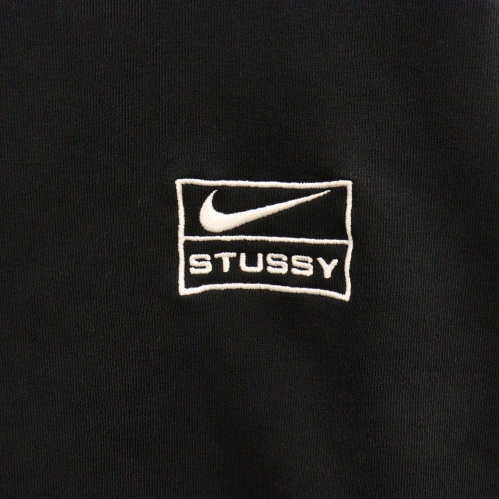 NIKE (ナイキ) ×STUSSY Wash Crew ステューシー ウォッシュ クルーネック スウェットトレーナー ブラック DO5310-010  - メルカリ