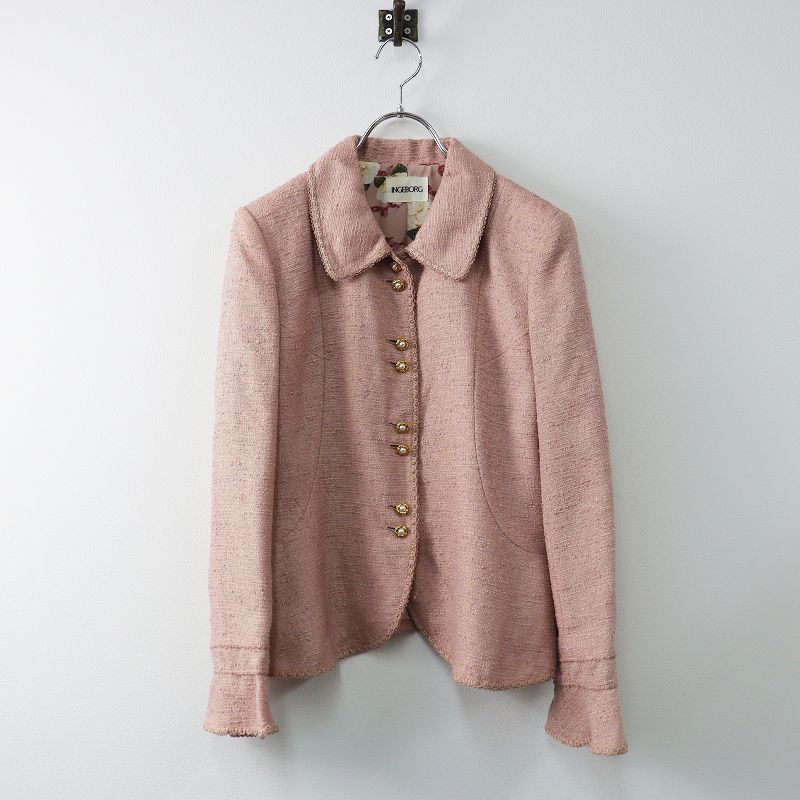 INGEBORG ピンクツィードジャケットスカートセット