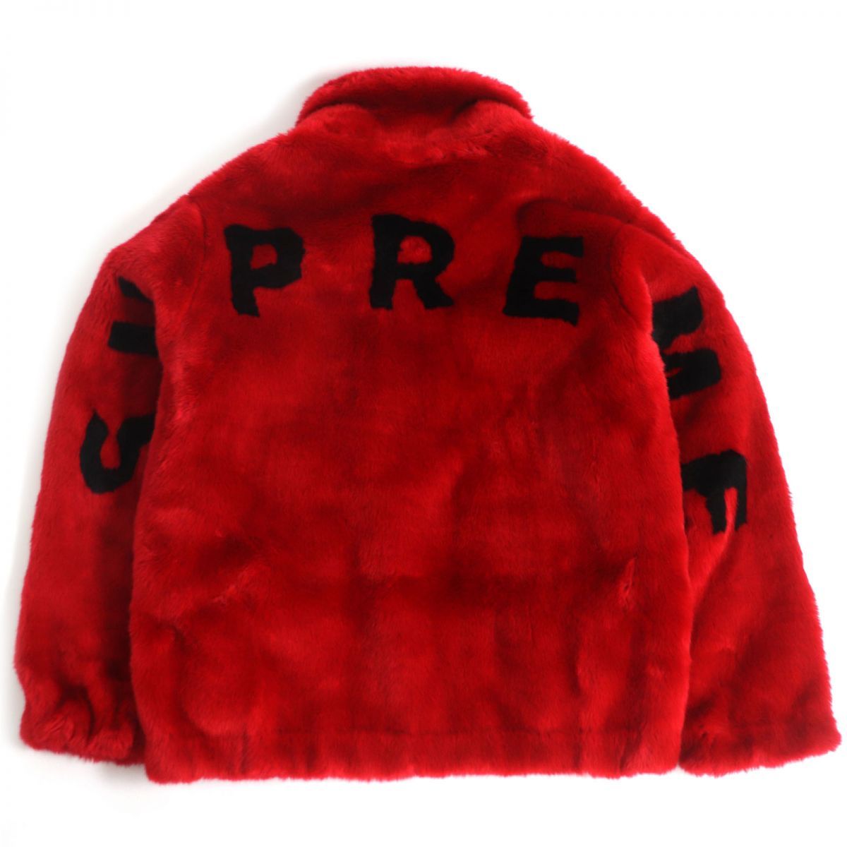 Supreme faux fur hot sale bomber jacket red