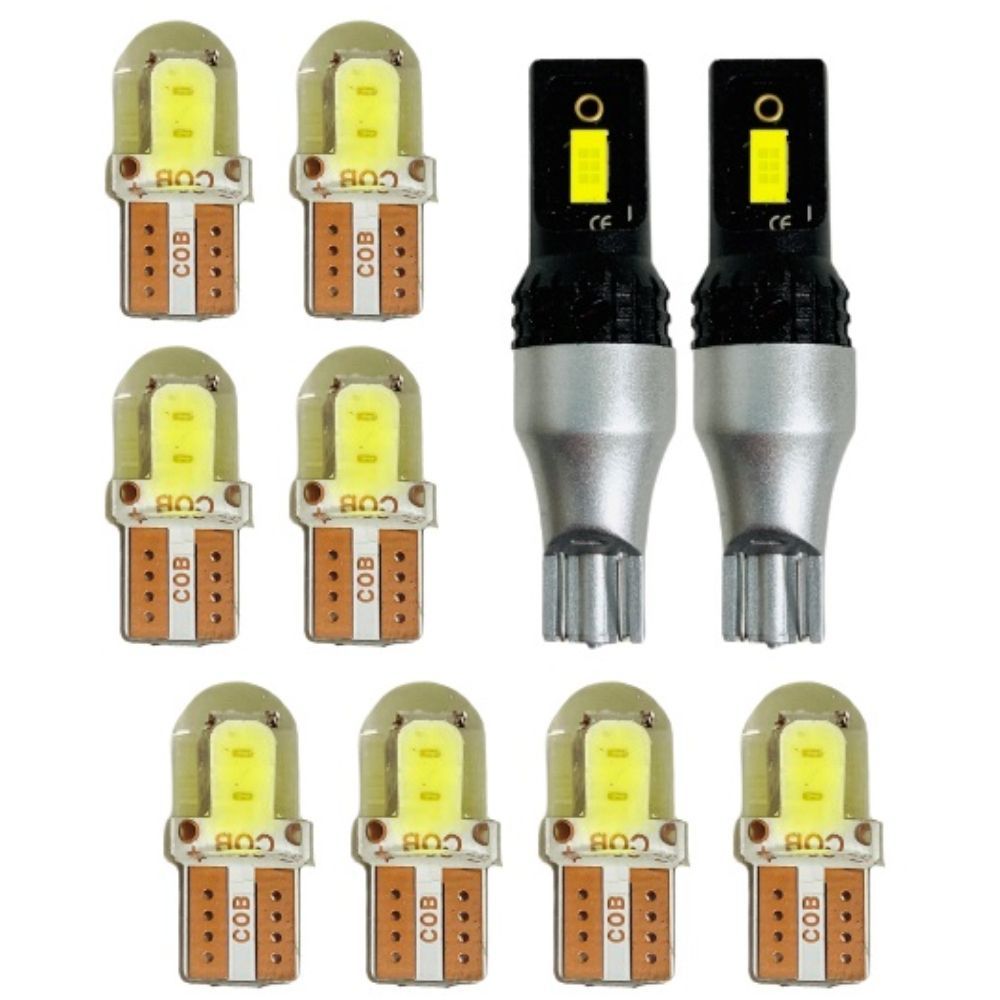 TRJ150系 ランドクルーザープラドTX-L 中期 後期(ランクル) 交換用 COB全面発光 LED ルームランプ バックランプ ウェッジ球セット 車内灯 パーツ