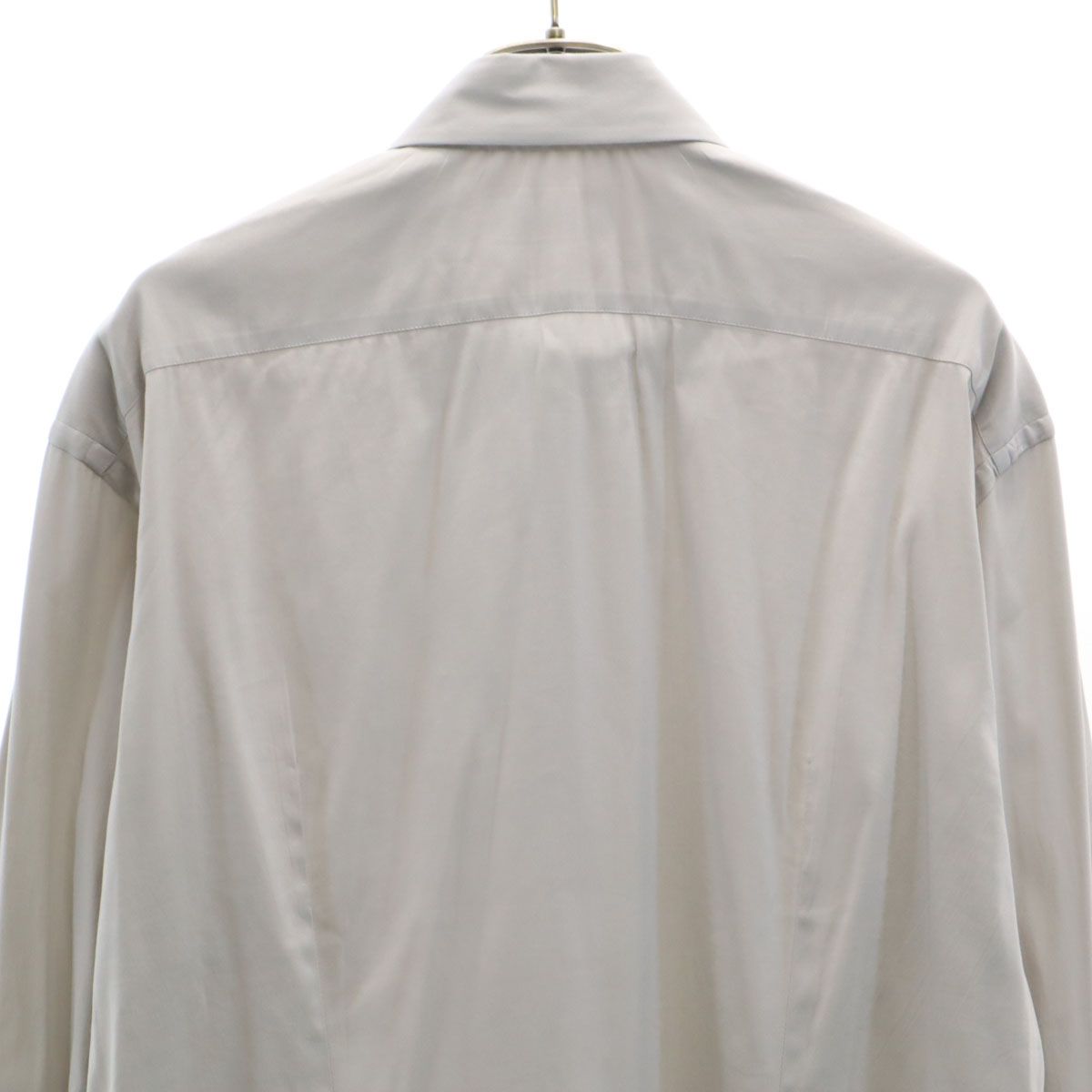 PRADA プラダ グレー 長袖シャツ 46 イタリア製 ストレッチ PRADA