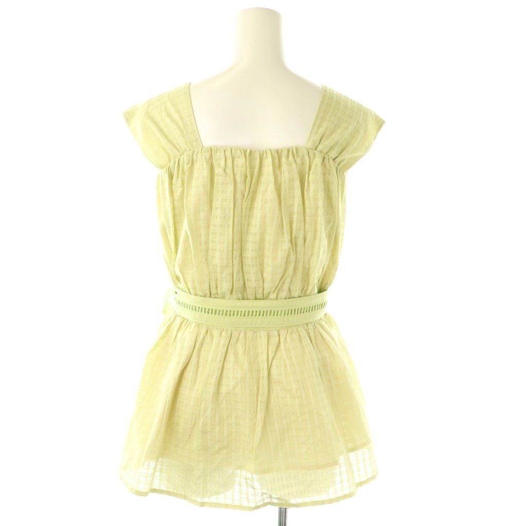 メゾンエシェル Maison Echelle カラミチェックキャミソール ギャザー F 緑 グリーン AT OS