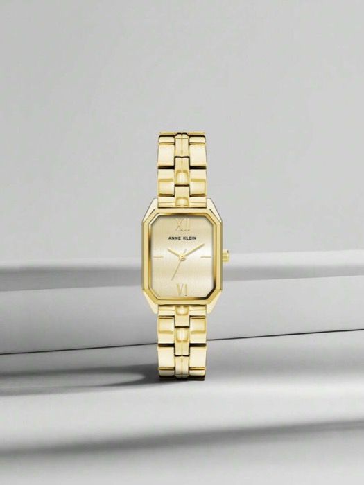 腕時計 レディース クォーツ 女性用ゴールドトーンクォーツブレスレットウォッチ ライトシャンパンダイヤル 防水ドレスウォッチ 女性用ラグジュアリーシックラウンドアナログウォッチ 女性用 小さくてかわいい長方形ウォッ