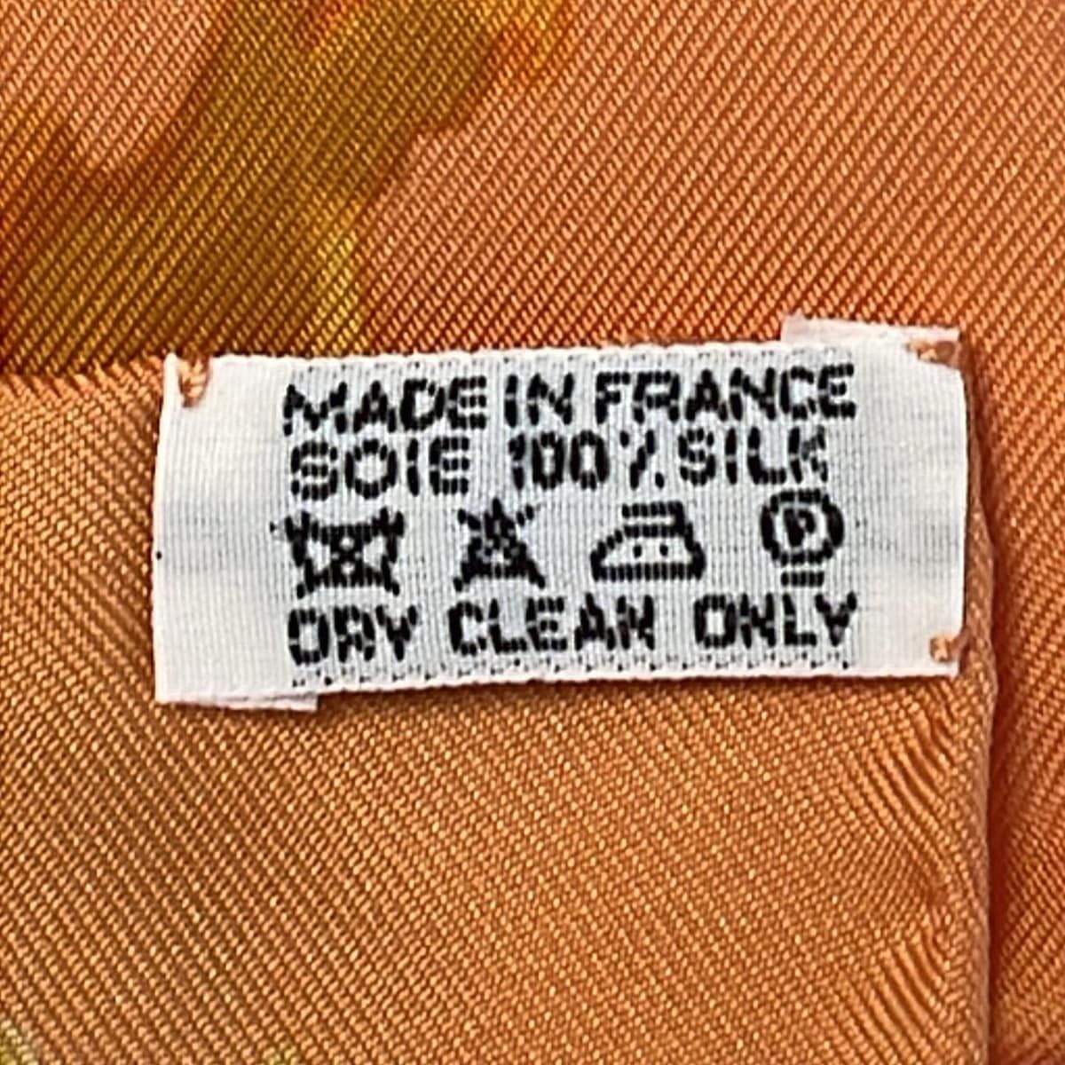 HERMES(エルメス) スカーフ美品 プチカレ オレンジ×ブルー×マルチ  