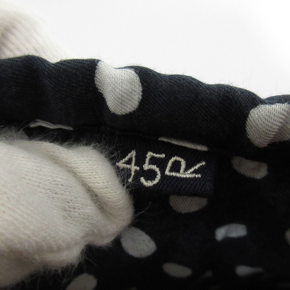 キュプラコットンドットプリントのフリル