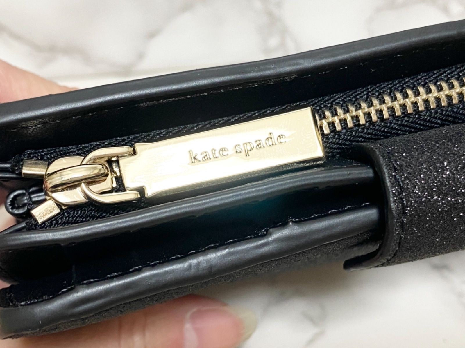 新品】kate spade ケイトスペード シミー 二つ折り財布 グリッター