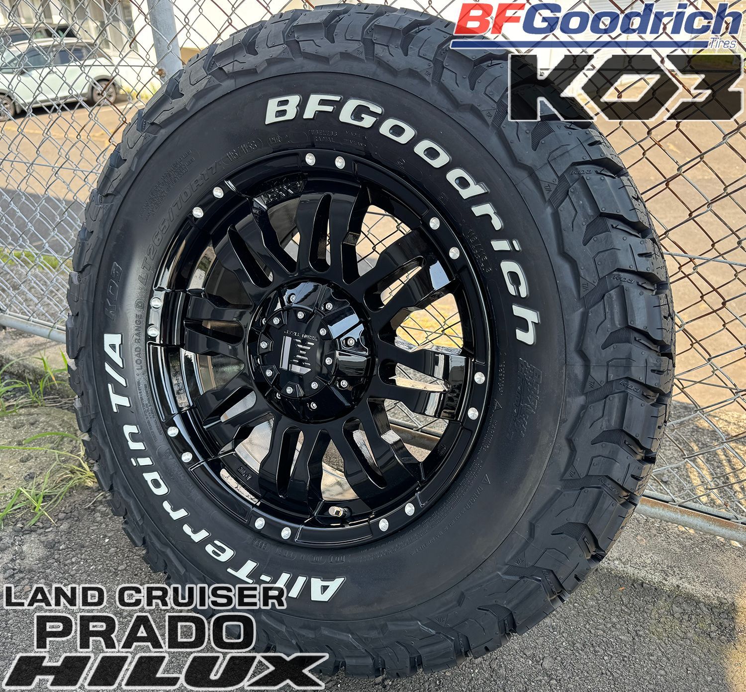 プラド150/120 新品タイヤホイールセット 17インチ Balano BF Goodrich KO3 ホワイトレター 265/70R17  275/70R17 - メルカリ