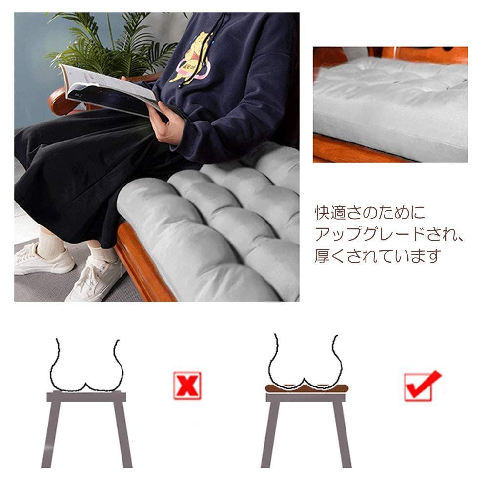 特価セール】グレー) (48*160cm ロングチェアクッション チェア座布団