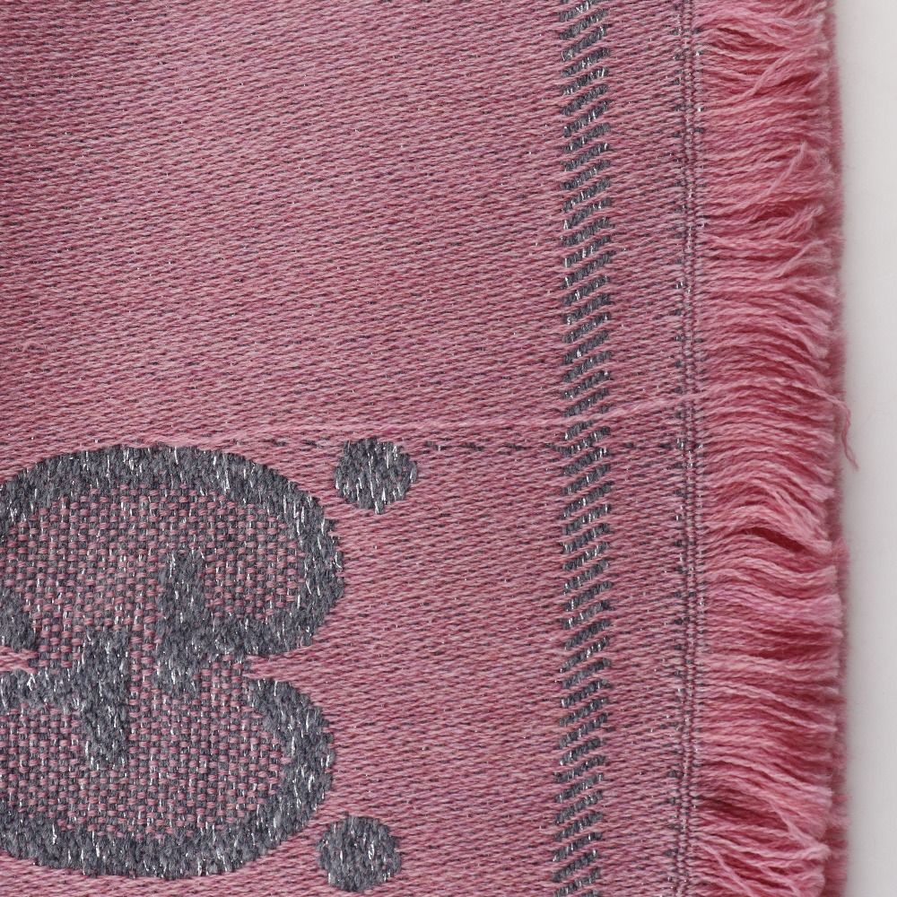 GUCCI】グッチ GGジャガード マフラー 598993 ウール×ナイロン