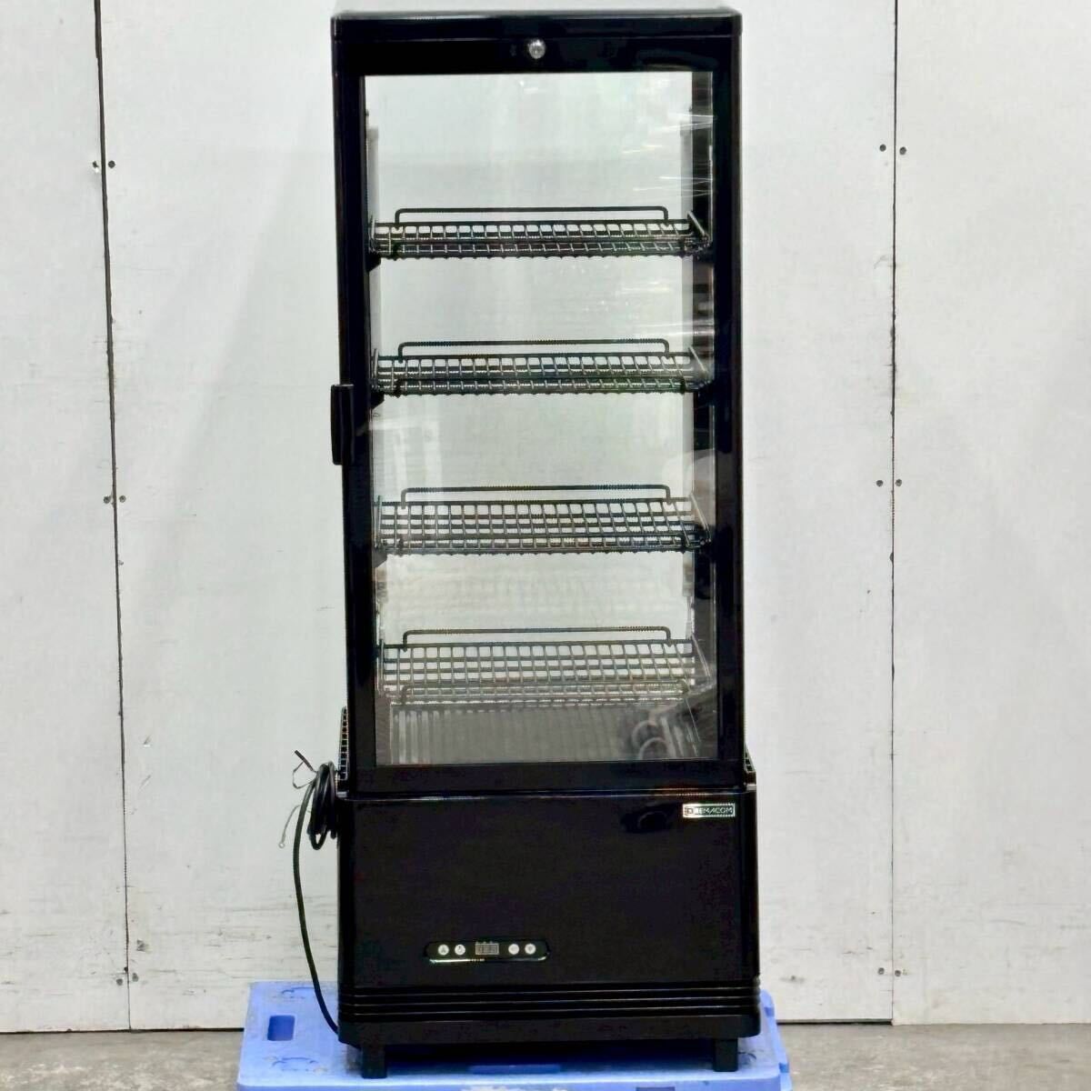 レマコム 冷蔵ショーケース R4G-105SLB 中古です　福岡市　直接引取希望 レマコム 4面ガラス冷蔵ショーケース 卓上型 R4G-105SLB フォー