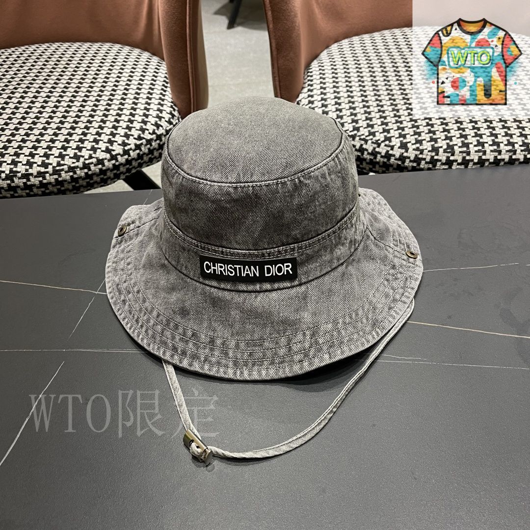 ディオール　デニムハット 今日WTO】Dior シンプル デニム バケットハット-VQ39 - メルカリ