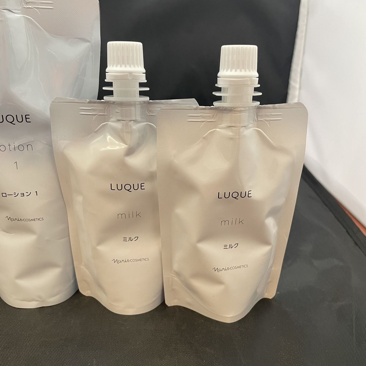 4個セット】ナリス ルクエ コンク つめかえ用、クリームインミルク 3個