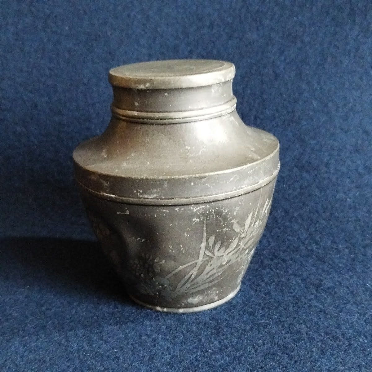 中国美術 煎茶 唐物 古錫 茶入 尚天泰造 時代物 古美術(K-YC457) 中国美術 煎茶 唐物 古錫 茶入 尚天泰造 時代物 古美術(K-YC457)