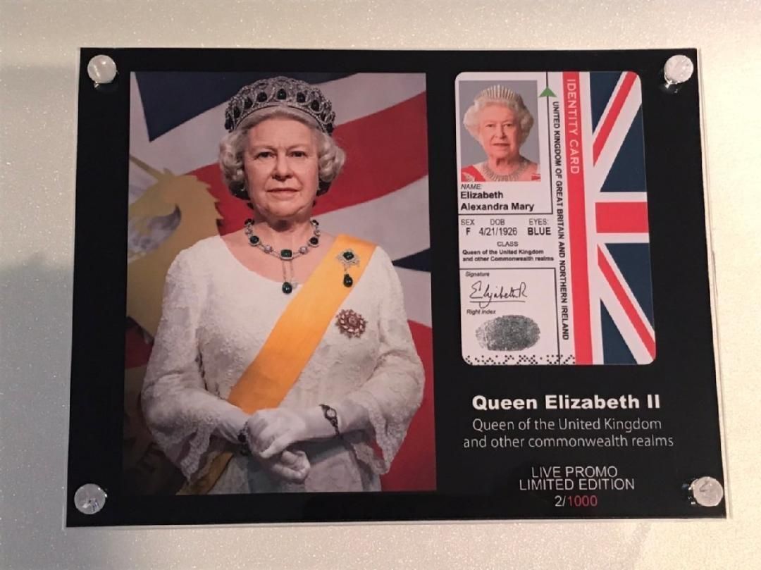 エリザベス女王 イギリス王室 IDカード フレーム4枚セット-