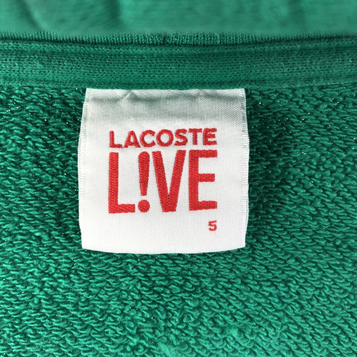 誕生日プレゼント ラコステ 古着 LACOSTE 5 スウェットフルジップパーカー LIVE トレーナー+スウェット