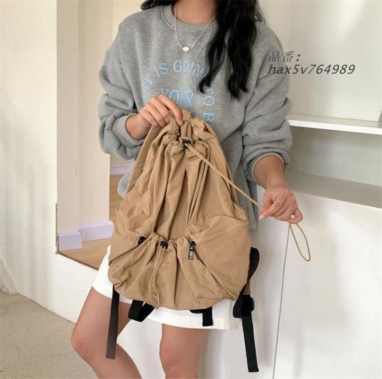 ナイロン巾着リュック韓国ファッ hax5v764989