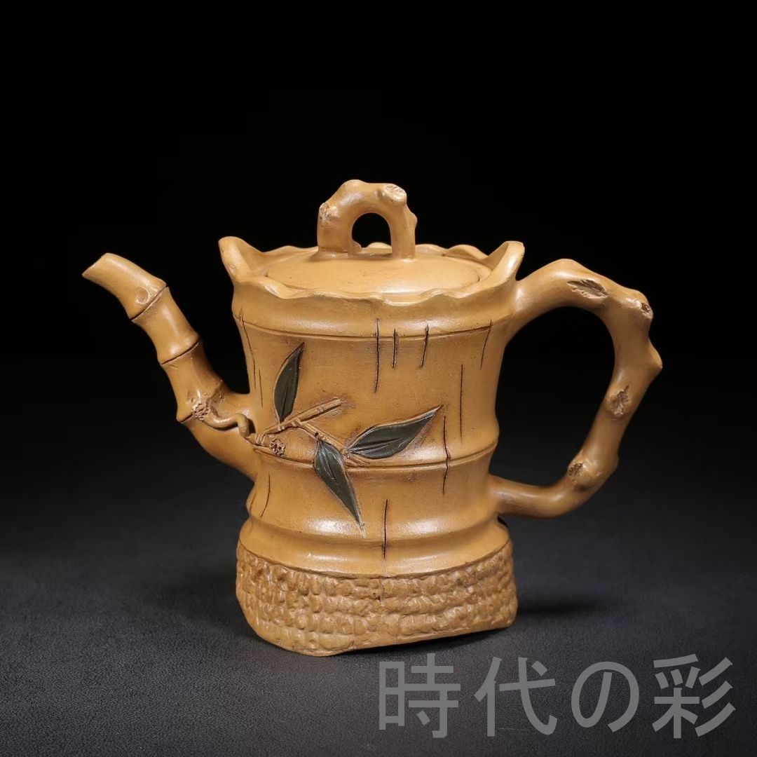 中国古美術 中国宜興 紫砂壺 高風亮節壺 底款 陳鳴遠 原鉱段泥 急須 茶壺 煎茶道具 唐物 茶銚 在銘 時代陶器 收藏品 R07101811