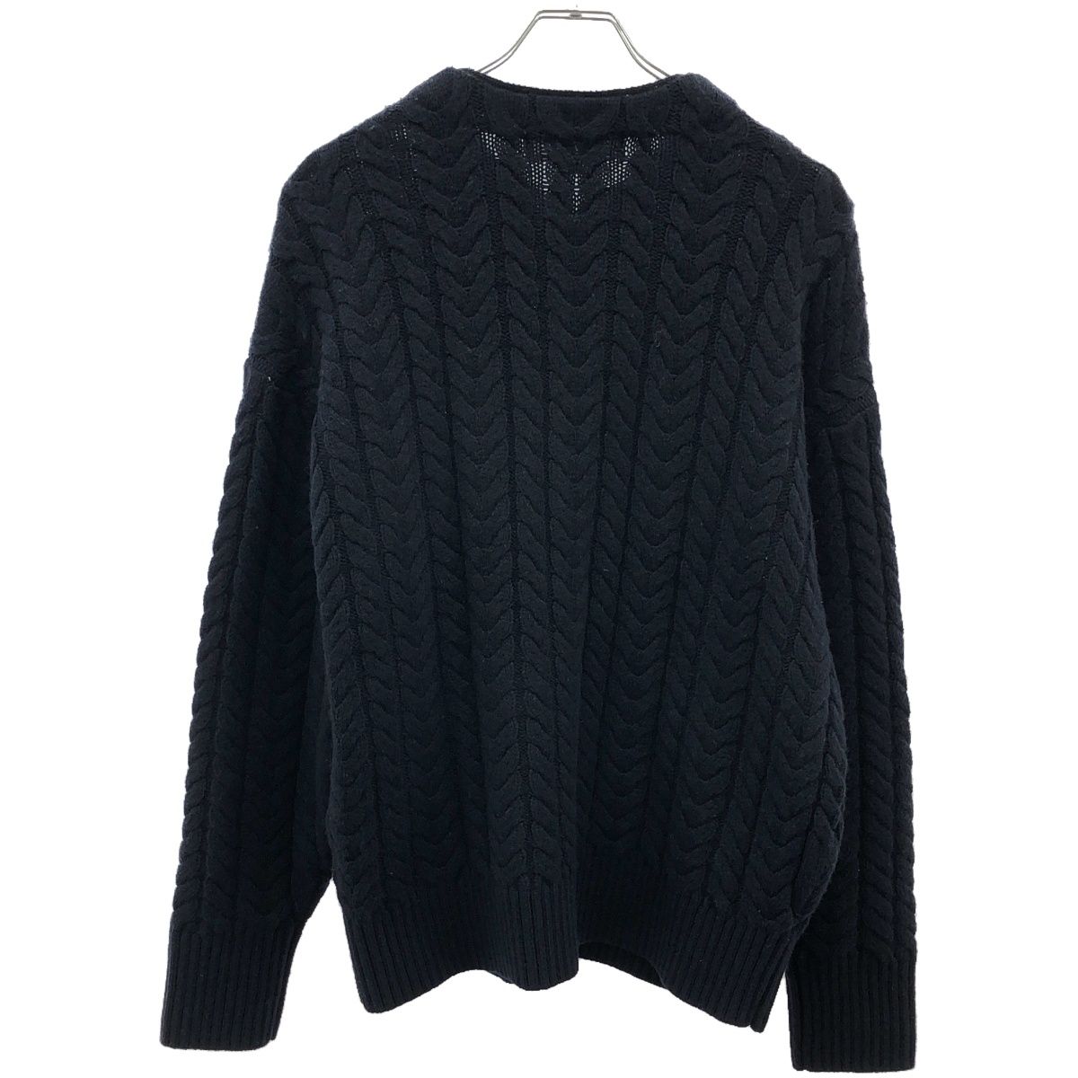 LE CIEL BLEU - LE CIEL BLEU ルシェルブルー Chunky Cable Cardigan チャンキーケーブル カーディガン 25A61518 ネイビー 36 LE CIEL BLEU ルシェルブルー Chunky Cable Cardigan チャンキー
